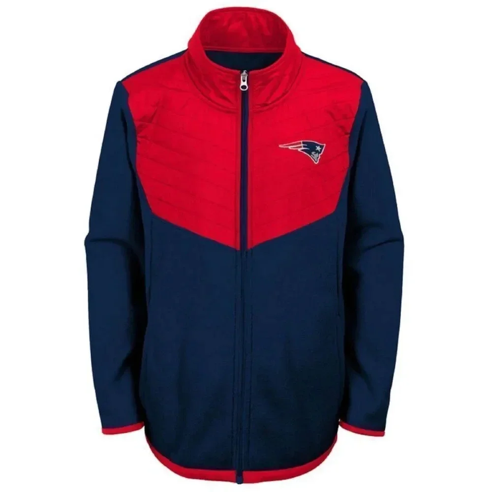 NFL Team Apparel New England Patriots Full Zip Jacket Size Large